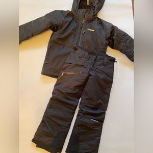 Boys Patagonia snow jacket and pants black